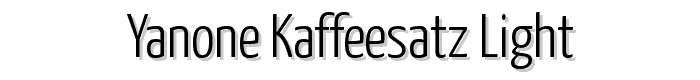 Yanone Kaffeesatz Light font